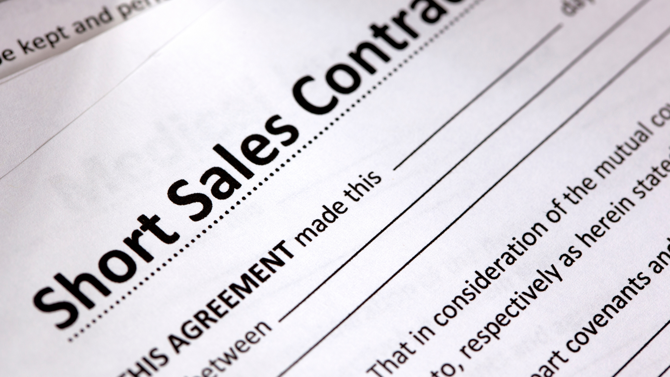 short sale contract