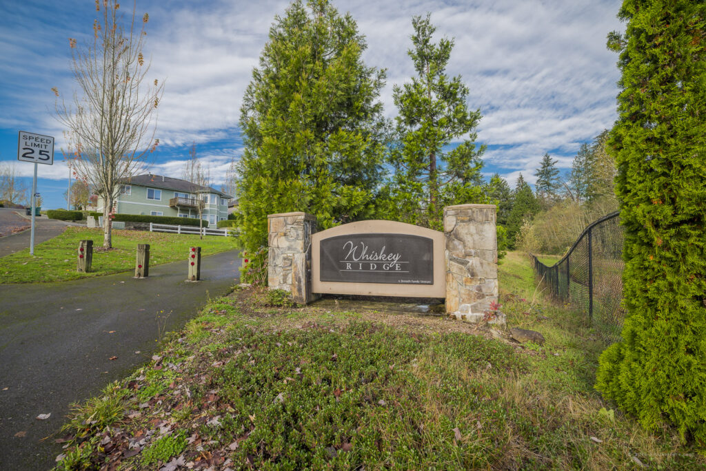 whiskey ridge neighborhood sign